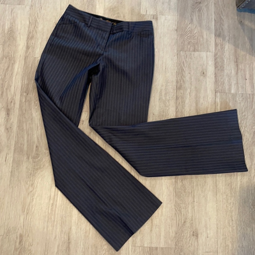 EXPRESS DESIGN STUDIO PANTS NAVY WITH GRAY STRIPES